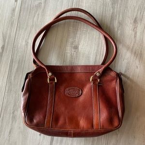Oroton Vintage Australian Brown Leather Bag